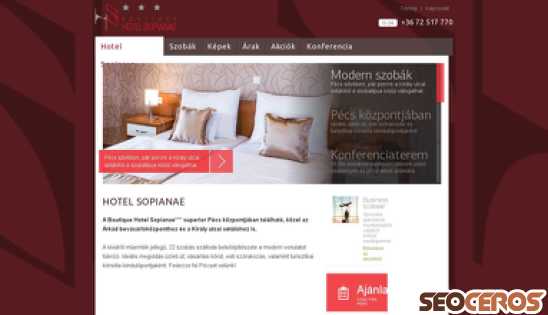 hotelsopianae.hu desktop náhled obrázku