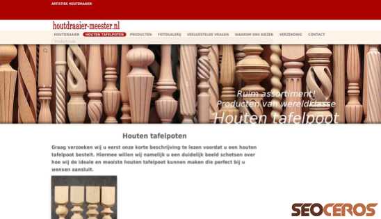 houtdraaier-meester.nl/houten-tafelpoten desktop förhandsvisning