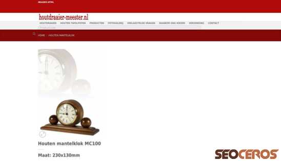 houtdraaier-meester.nl/product/houten-mantelklok-mc100 desktop náhled obrázku