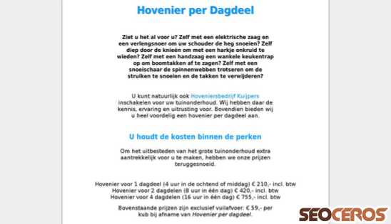 hovenierperdagdeel.nl desktop náhled obrázku