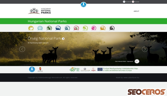 hungariannationalparks.hu desktop obraz podglądowy