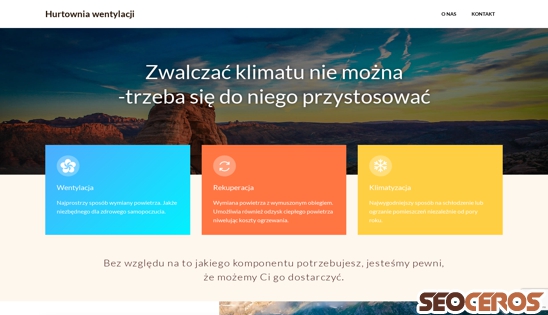 hurtowniawentylacji.pl desktop förhandsvisning