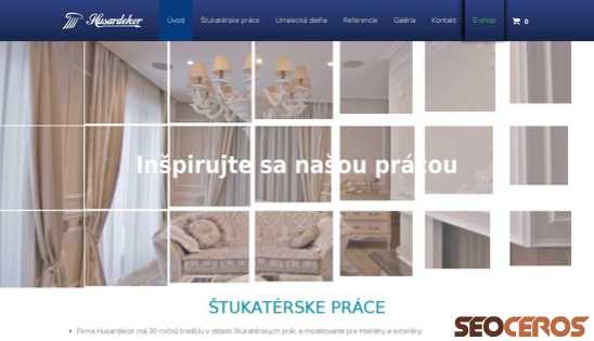 husardekor.sk desktop előnézeti kép