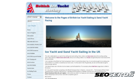 icesailing.co.uk desktop förhandsvisning