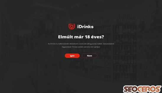 idrinks.hu desktop previzualizare