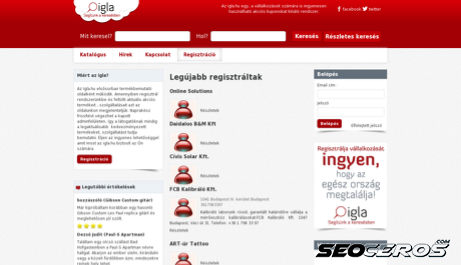 igla.hu desktop előnézeti kép