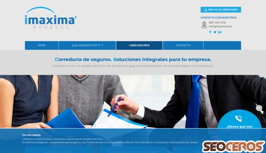 imaxima.es desktop förhandsvisning