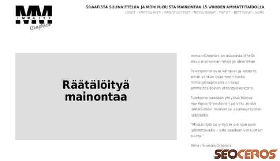 immaisigraphics.com/raataloitya-mainontaa desktop förhandsvisning