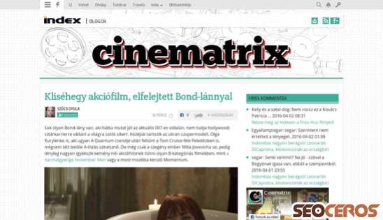 cinematrix.hu desktop náhled obrázku