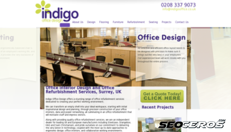 indigooffice.co.uk desktop förhandsvisning