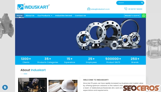 induskart.co.in desktop preview