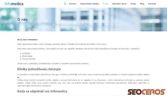infomedica.sk/o-nas desktop náhľad obrázku