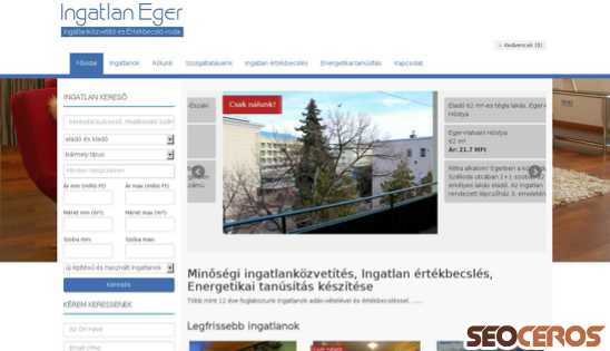 ingatlaneger.hu desktop előnézeti kép