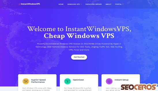 instantwindowsvps.com desktop preview