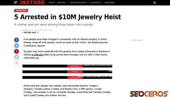 instoremag.com/5-arrested-in-10m-jewelry-heist desktop preview