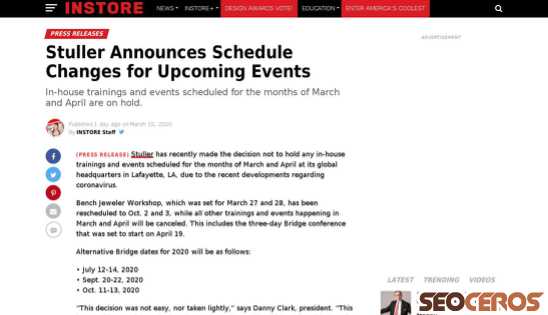 instoremag.com/stuller-announces-schedule-changes-for-upcoming-events desktop preview