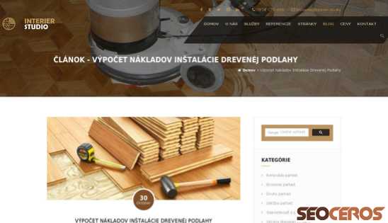 interier.studio/Vypocet-nakladov-instalacie-drevenej-podlahy.html desktop náhled obrázku