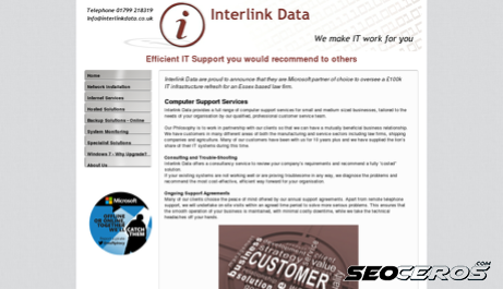 interlinkdata.co.uk desktop náhled obrázku