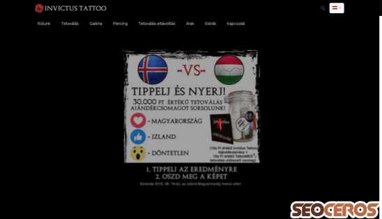 invictus-tattoo.hu desktop náhled obrázku