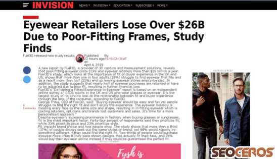 invisionmag.com/eyewear-retailers-lose-over-26b-due-to-poor-fitting-frames-study-finds desktop preview