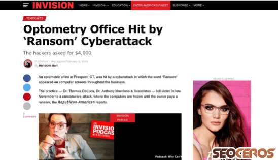 invisionmag.com/optometry-office-hit-by-ransom-cyberattack desktop prikaz slike