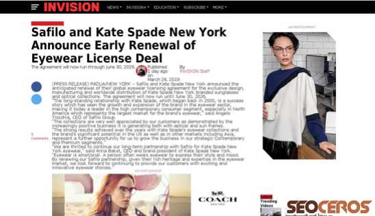 invisionmag.com/safilo-and-kate-spade-new-york-announce-early-renewal-of-multi-year-eye desktop preview