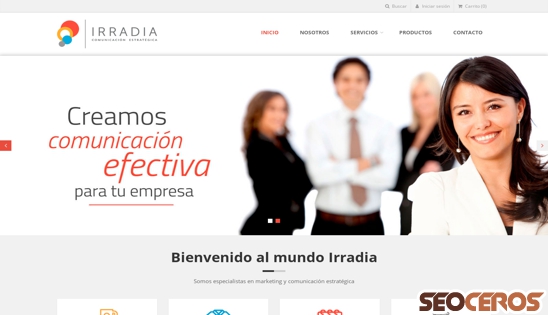 irradia.com.bo desktop previzualizare