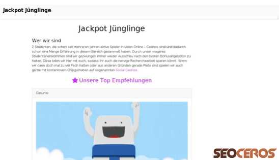 jackpotjuenglinge.de desktop előnézeti kép