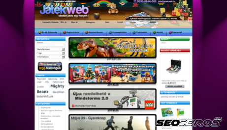 jatekweb.hu desktop náhled obrázku