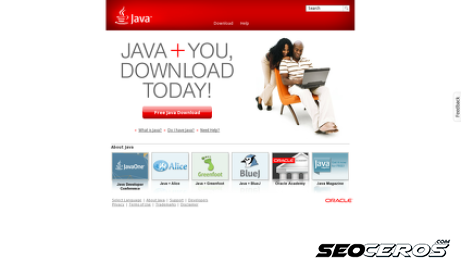 java.com desktop preview