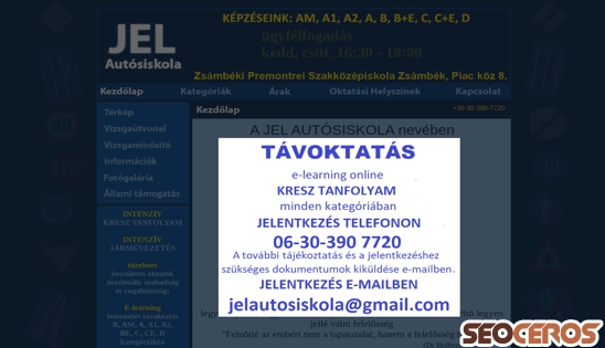jelautosiskola.hu desktop előnézeti kép