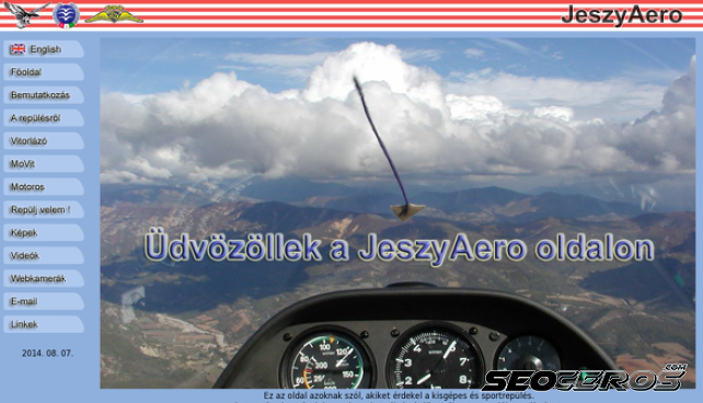 jeszyaero.hu desktop náhľad obrázku
