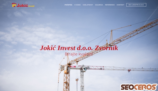 jokic-invest.com desktop förhandsvisning