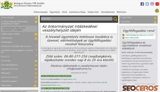 jozsefvaros.hu desktop előnézeti kép