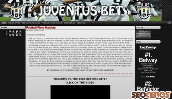 juventus-bet.com desktop előnézeti kép