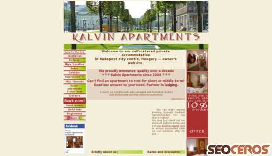 kalvinapartments.com desktop náhled obrázku