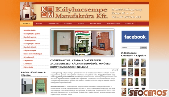 kalyhacsempemanufaktura.hu desktop náhľad obrázku