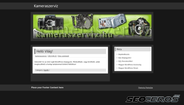 kameraszerviz.hu desktop náhľad obrázku