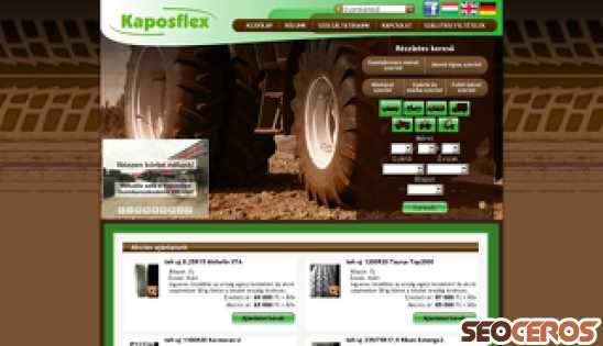 kaposflex.hu desktop förhandsvisning