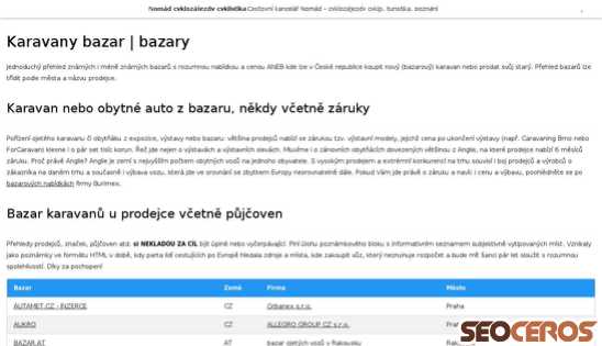 karavany.vyrobce.cz/karavany-bazar.html desktop प्रीव्यू 