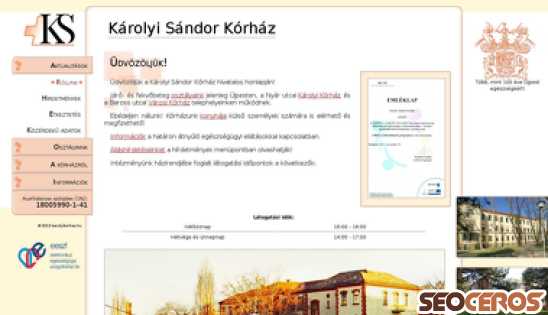 karolyikorhaz.hu desktop náhled obrázku