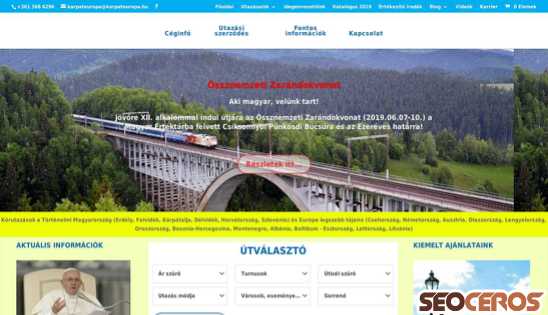 karpateuropa.hu desktop előnézeti kép
