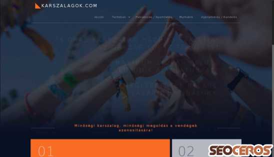 karszalagok.com desktop előnézeti kép