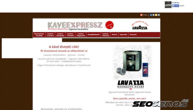 kaveexpressz.hu desktop prikaz slike