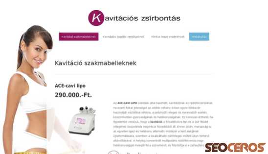 kavitacioszsirbontas.hu desktop Vista previa