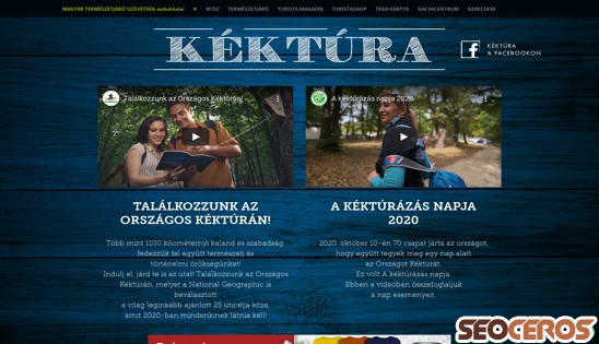 kektura.hu desktop előnézeti kép