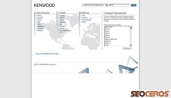 kenwood.com desktop preview