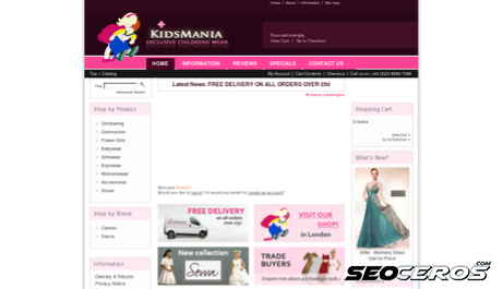 kids-mania.co.uk desktop náhled obrázku