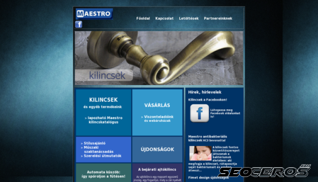 kilincsek.hu desktop náhled obrázku