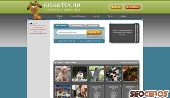 kiskutya.hu desktop prikaz slike